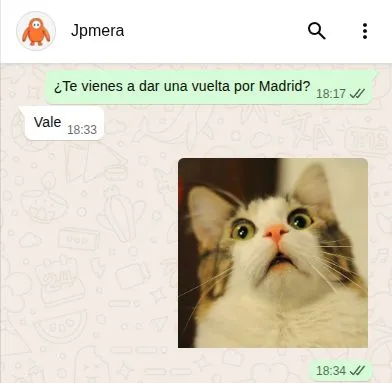 ¡Jpmera responde a un WhatsApp!